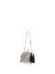 Image 2 of Black & Brown Flora crystal fringe clutch bag