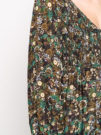 Lottie Klimt Wave-print tiered dress展示图