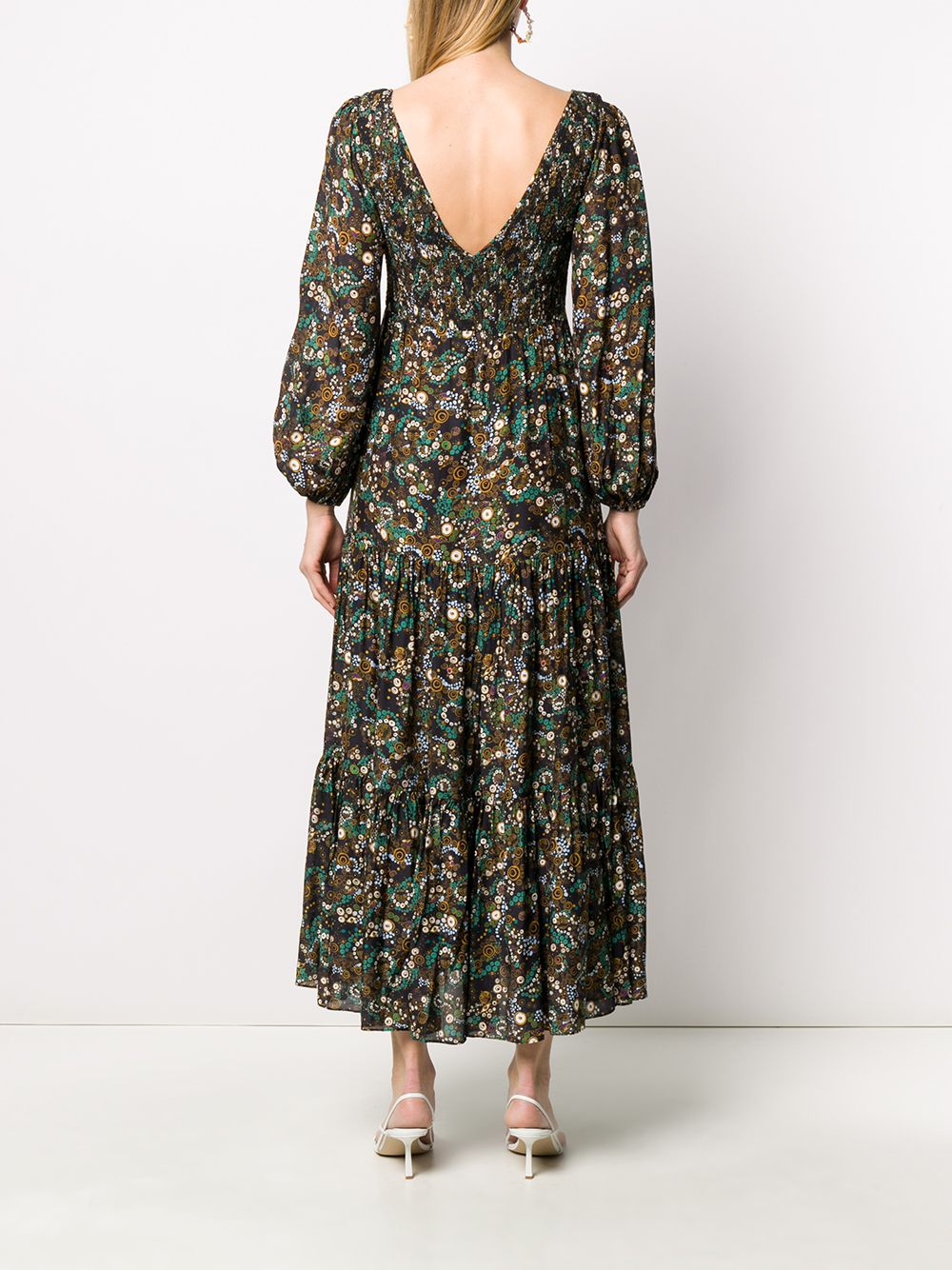 Rixo Lottie Klimt Wave-print Tiered Dress - Farfetch