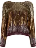 Rixo Bettina ombré sequinned blouse - Gold