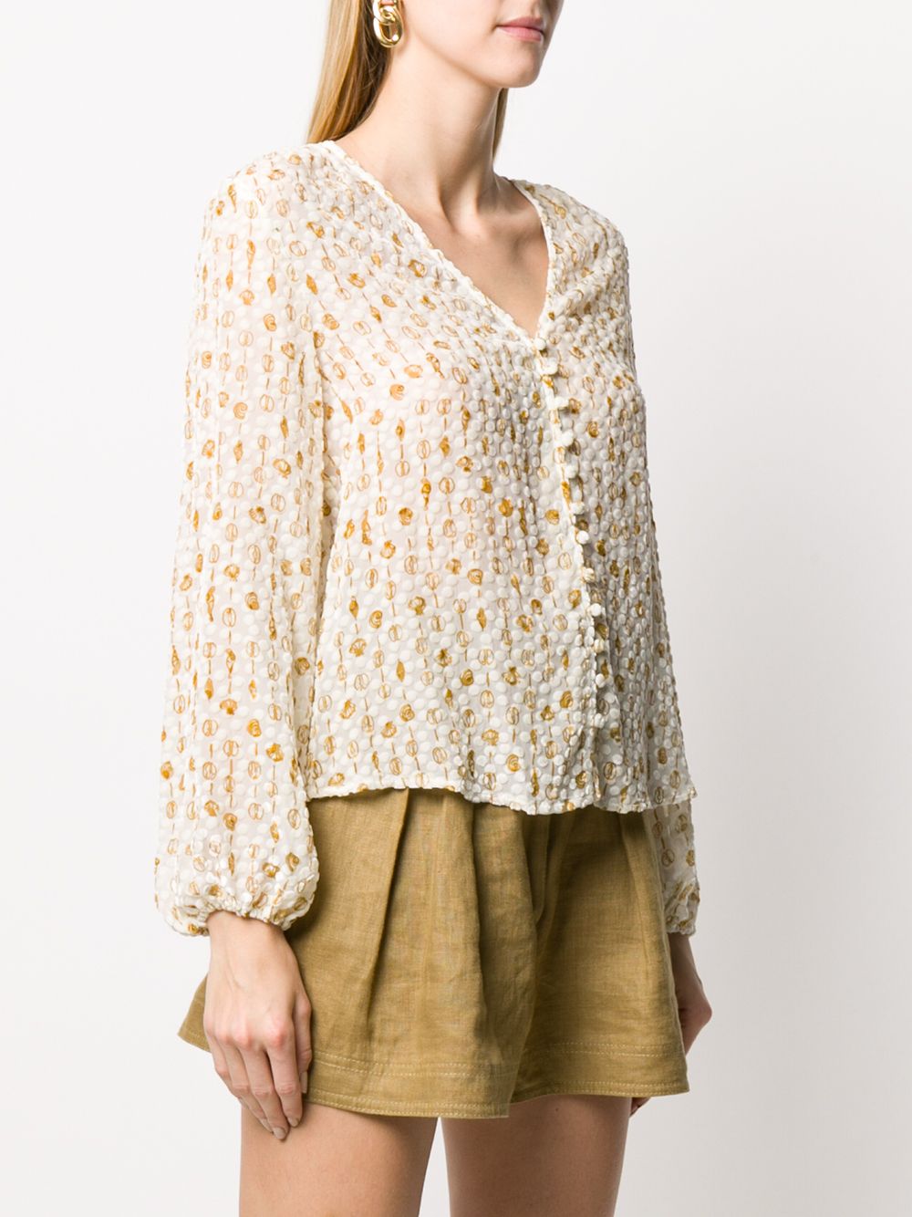 фото Rixo shell pattern blouse