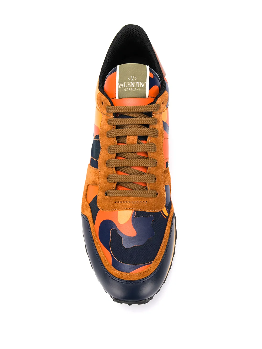 valentino orange camo sneakers