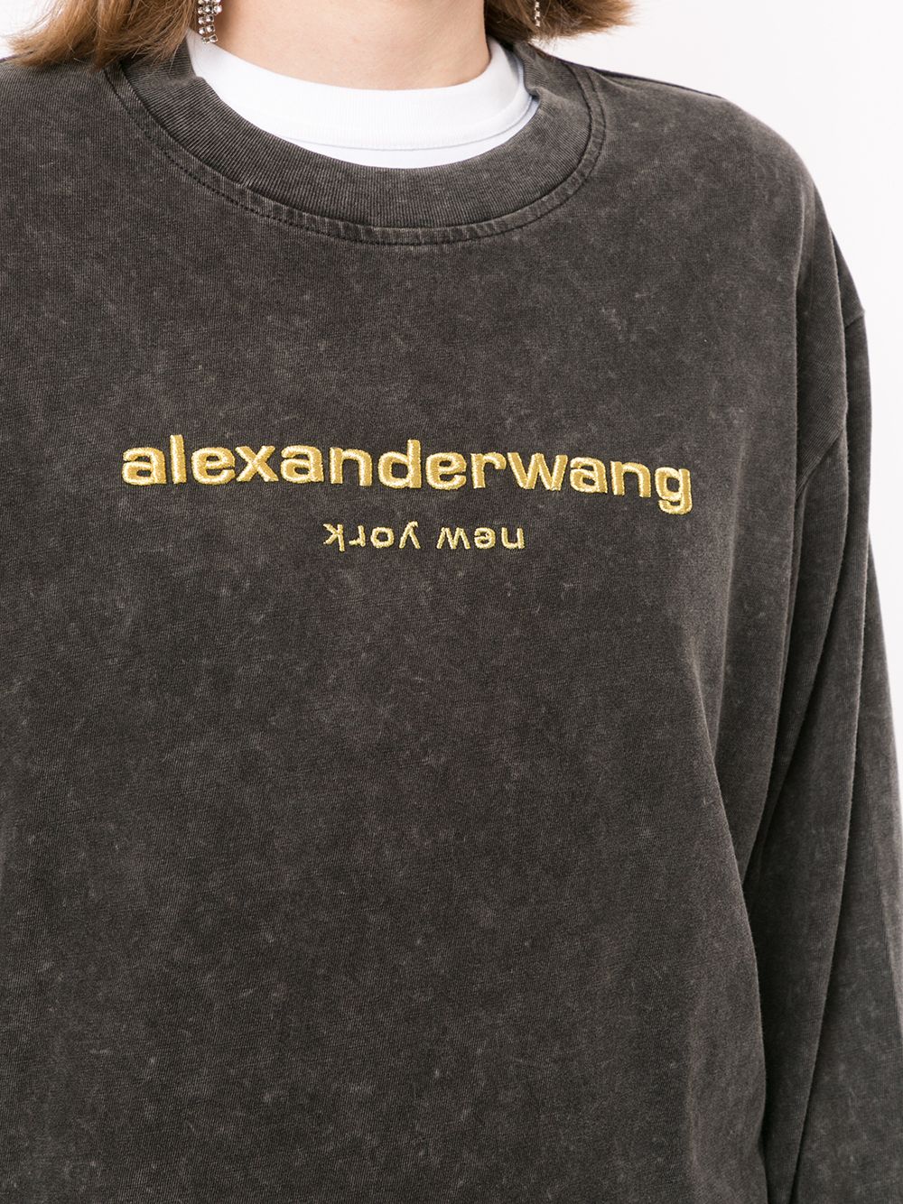 фото Alexander wang толстовка с вышитым логотипом