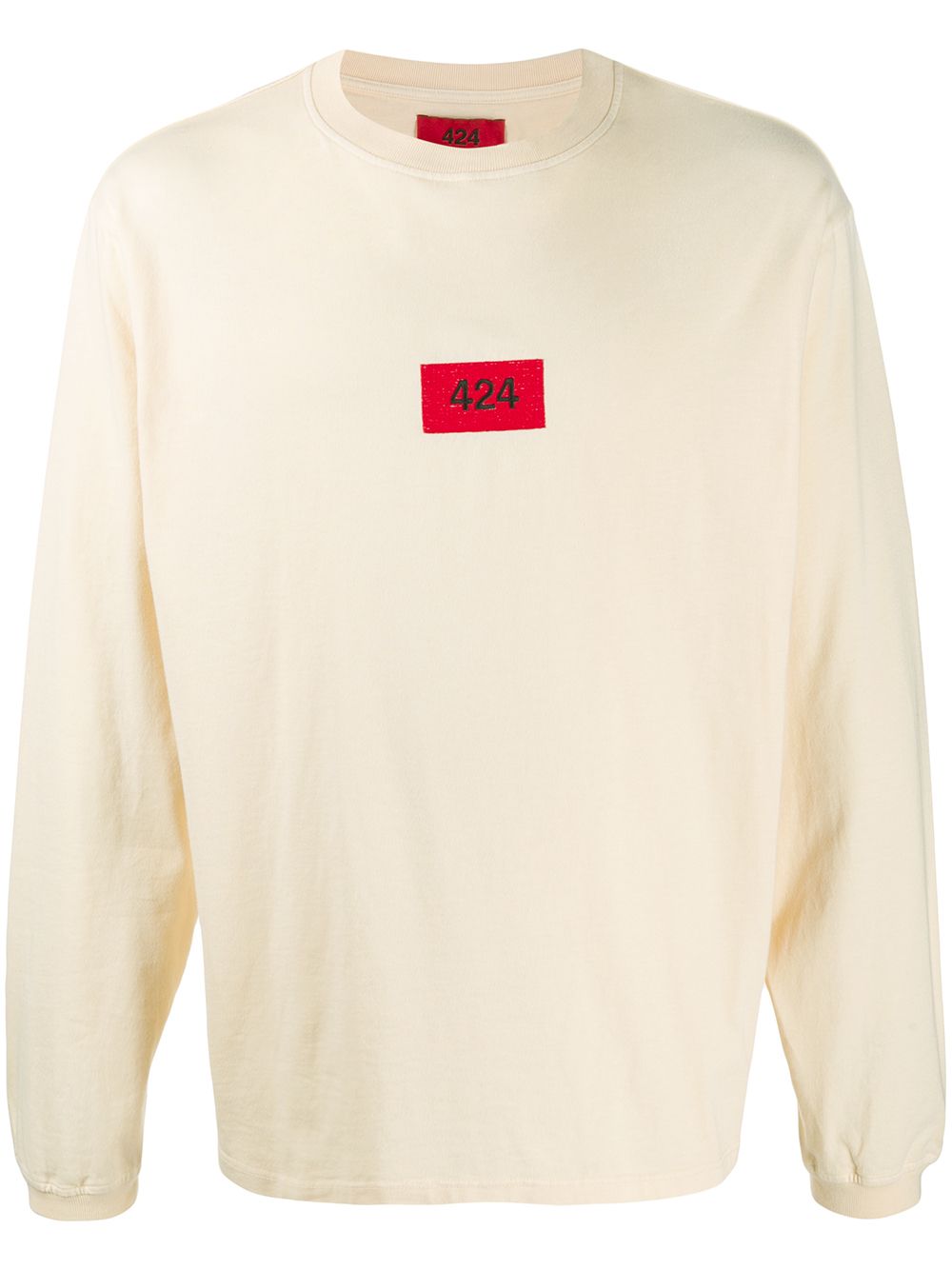 Shop 424 Logo-embroidered Sweatshirt In Neutrals