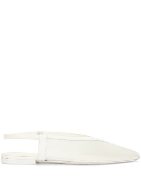 Mercedes Castillo Tabina Flat Slingback Pumps In White