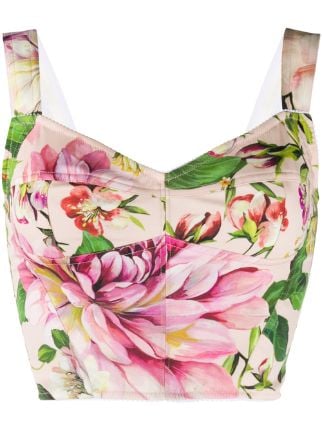 dolce and gabbana floral bustier top