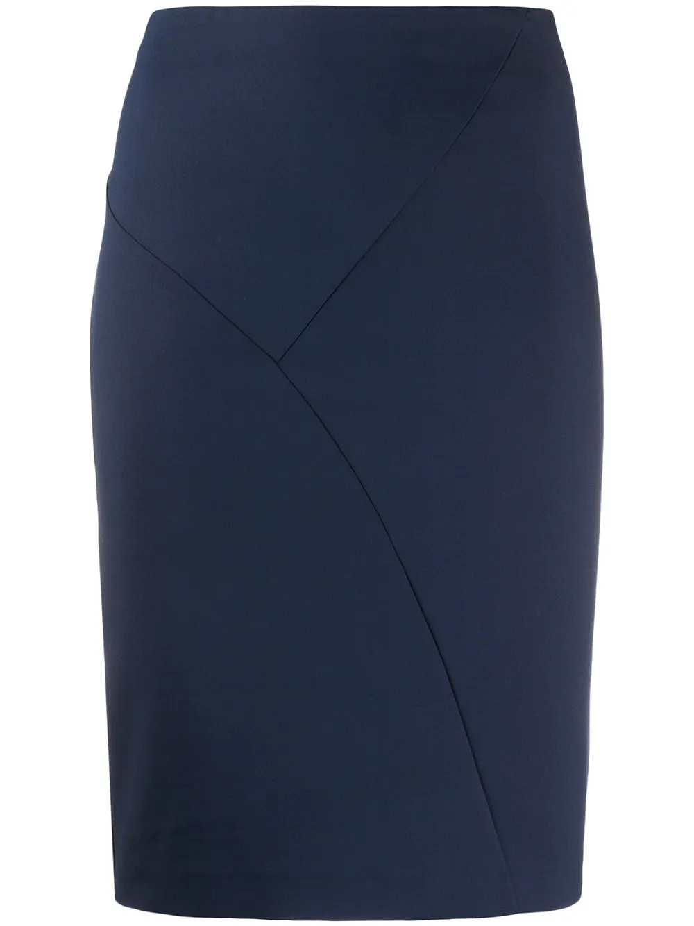 Click to view more detailed imagery on our partner's website Patrizia Pepe Plain Fitted Skirt In Blue