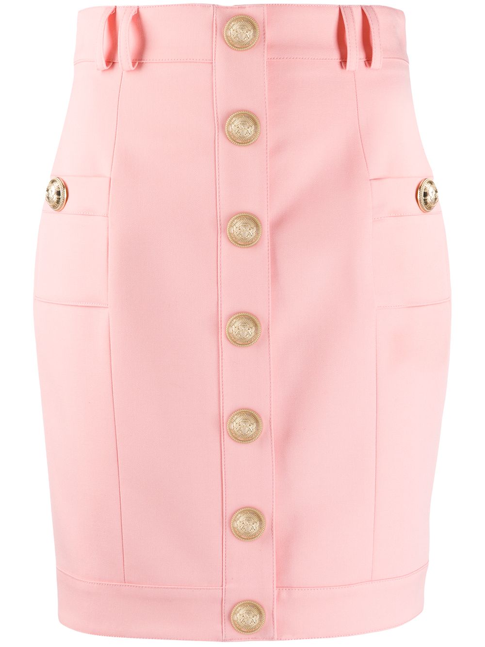 BALMAIN SHORT SINGLE-BREASTED SKIRT