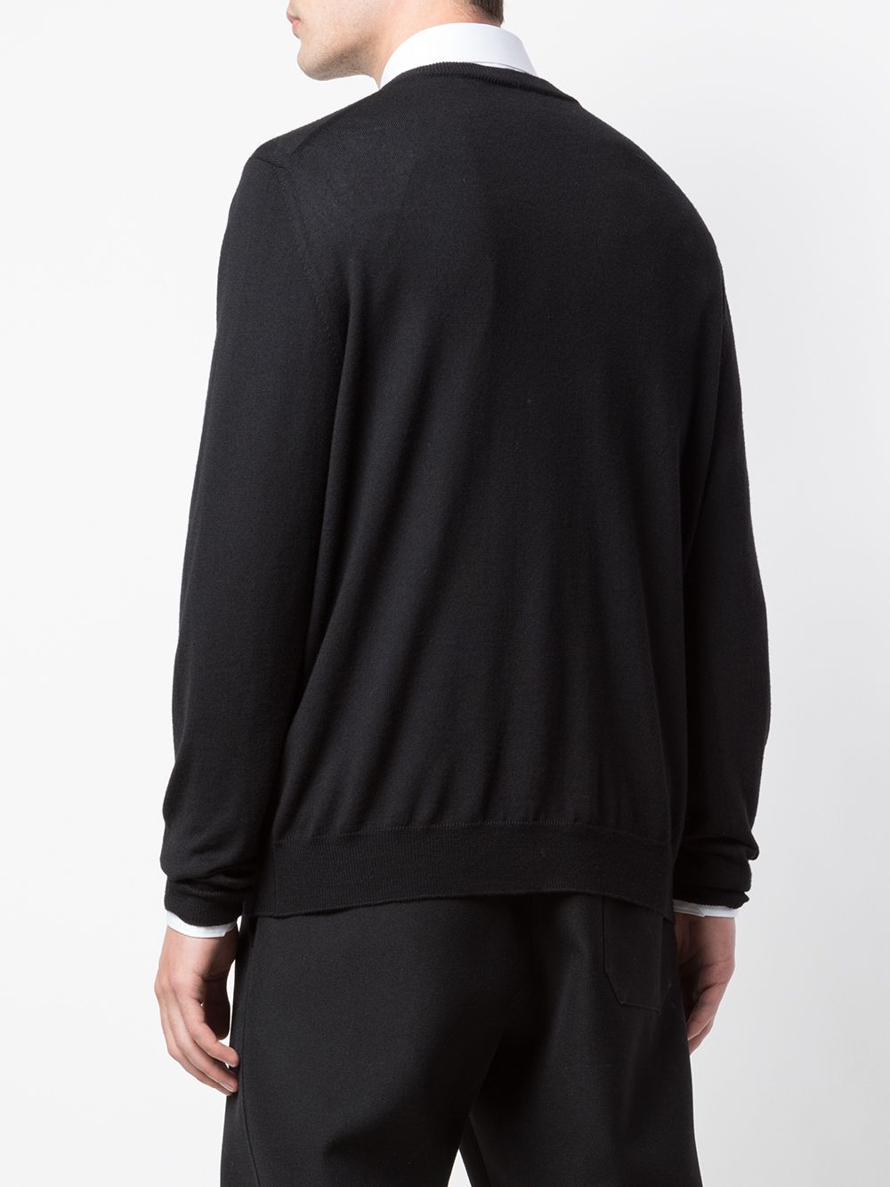 Shop Wardrobe.nyc X The Woolmark Company Release 05 Knitted Cardigan In Black