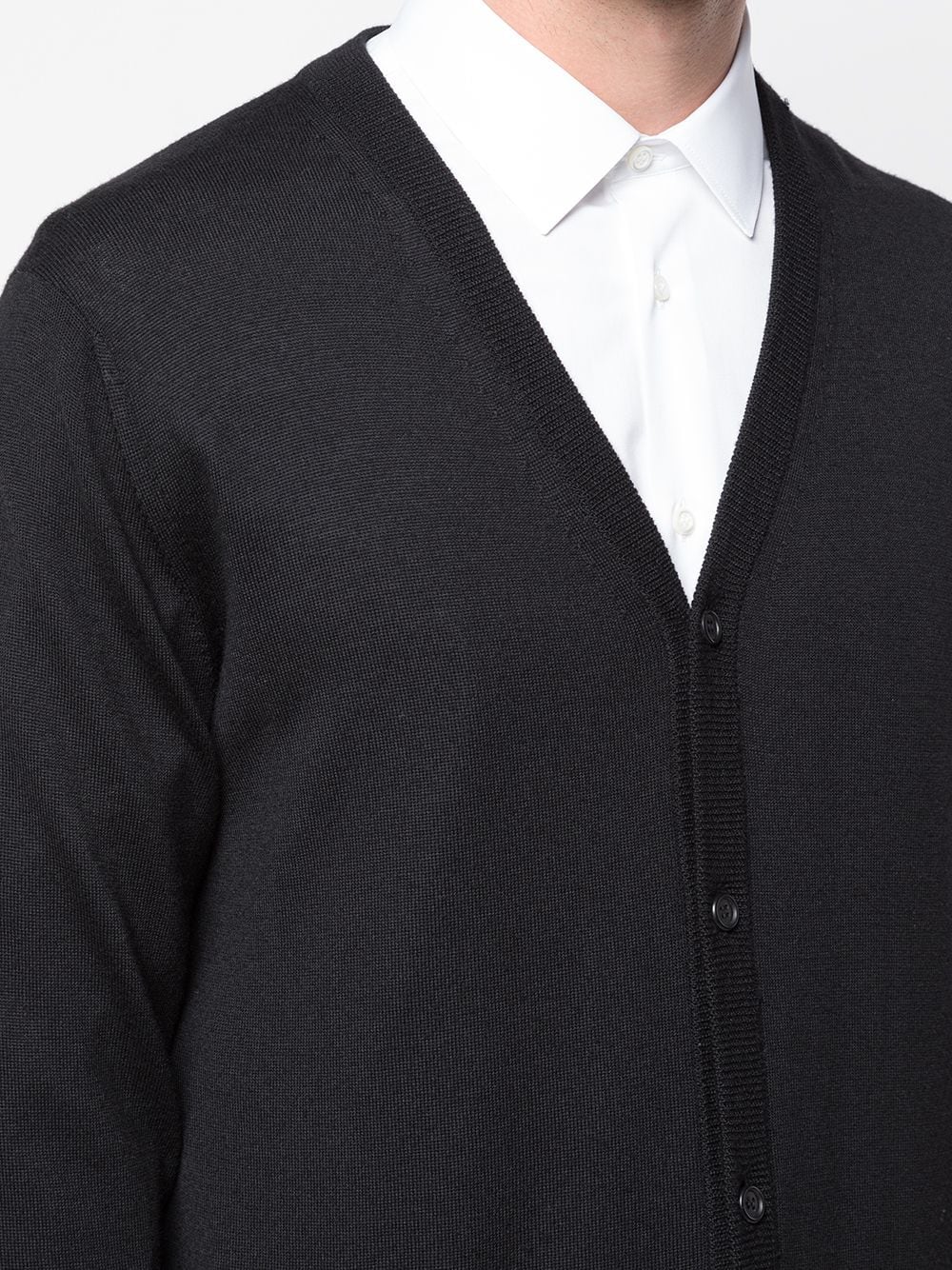 Shop Wardrobe.nyc X The Woolmark Company Release 05 Knitted Cardigan In Black