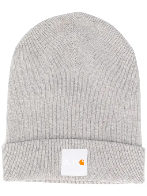 A.P.C. x Carhartt Logo Patch Beanie 