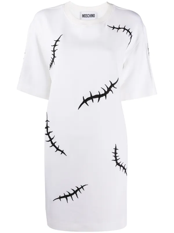 Shop Moschino printed T-shirt dress 