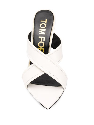 TOM FORD cross strap sandals white | MODES