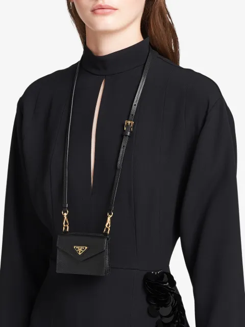 prada card holder with strap