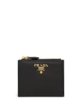 Prada logo plaque wallet - Black