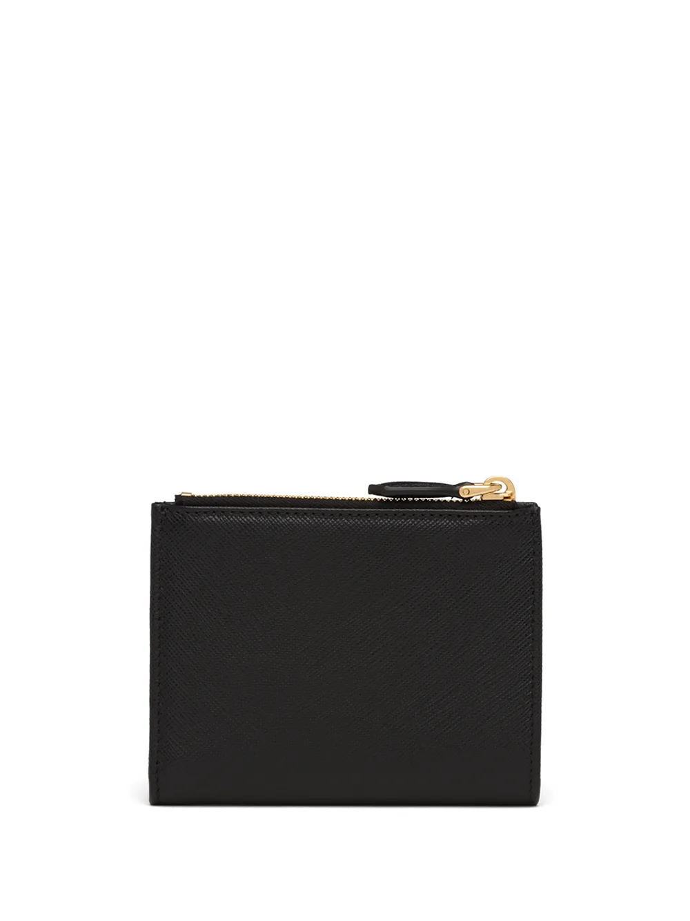 Prada Portemonnee met logoplakkaat - Zwart