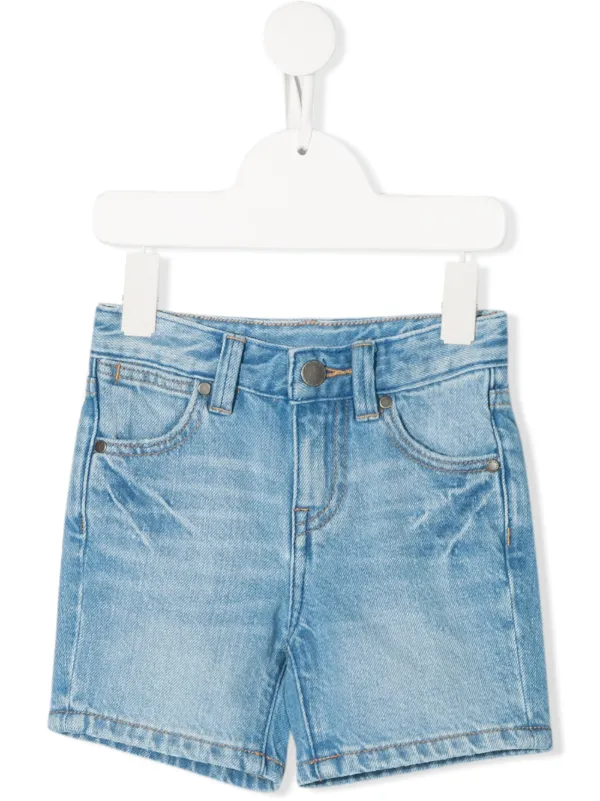 faded denim shorts