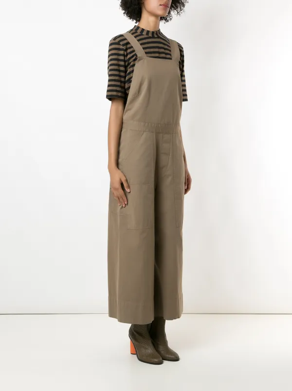 Shop Osklen wide leg dungarees with 