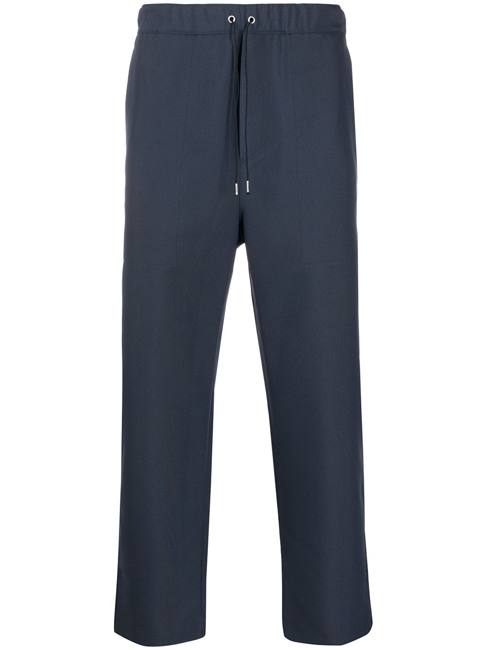 Oamc Drawstring Waist Cropped Trousers In Blue