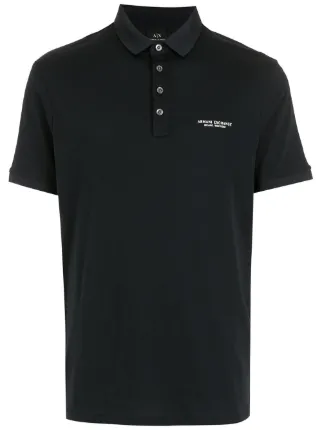 Armani Exchange logo-print Polo Shirt - Farfetch