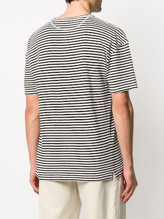 stripe print T-shirt展示图