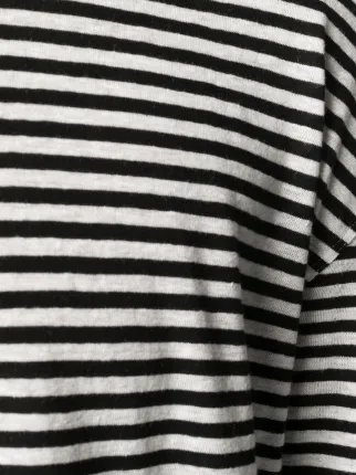 stripe print T-shirt展示图