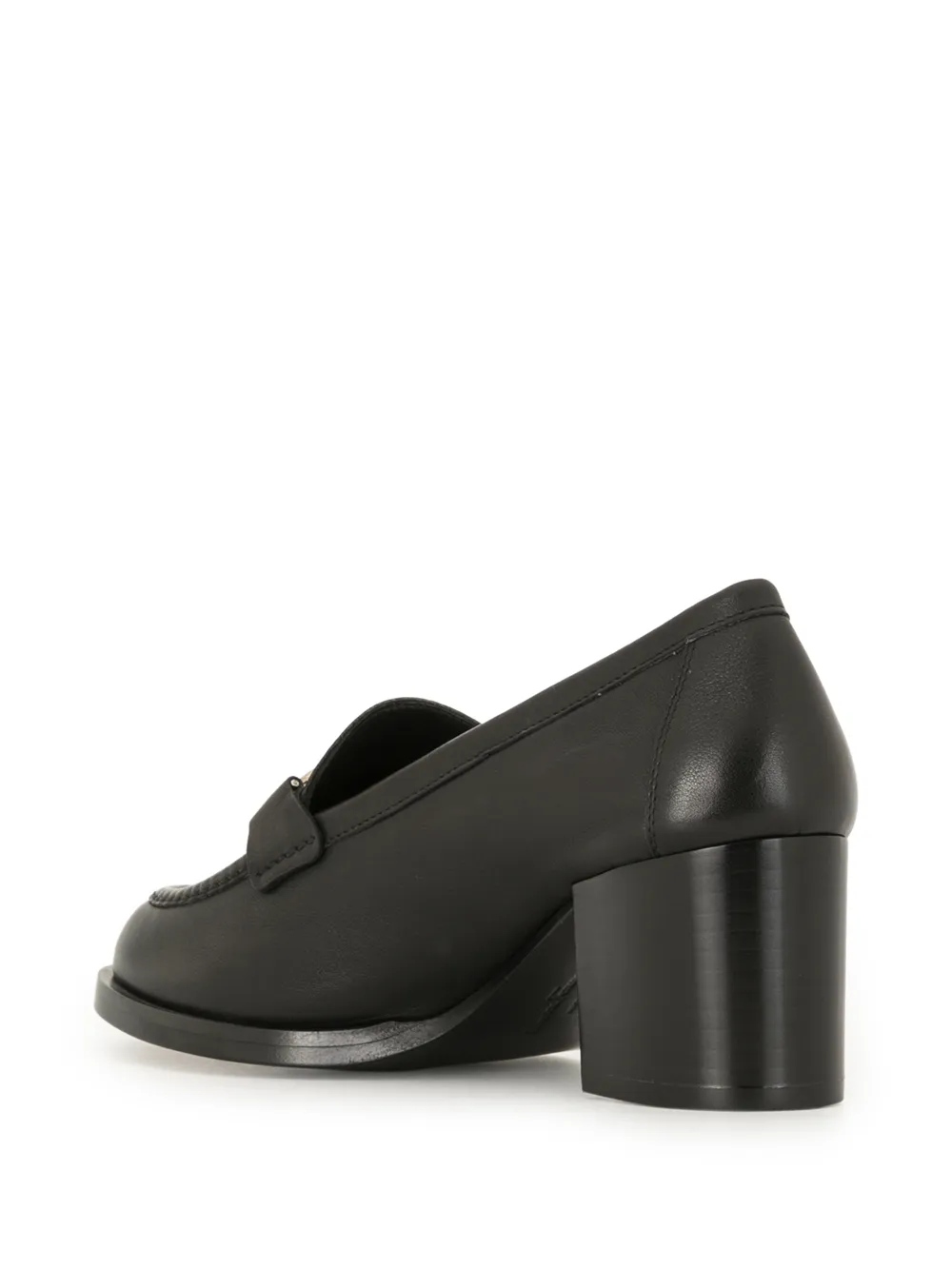 Ferragamo Gancini loafers met chunky hak Zwart