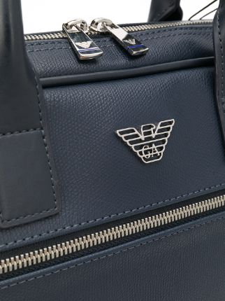 faux-leather logo-strap bag展示图