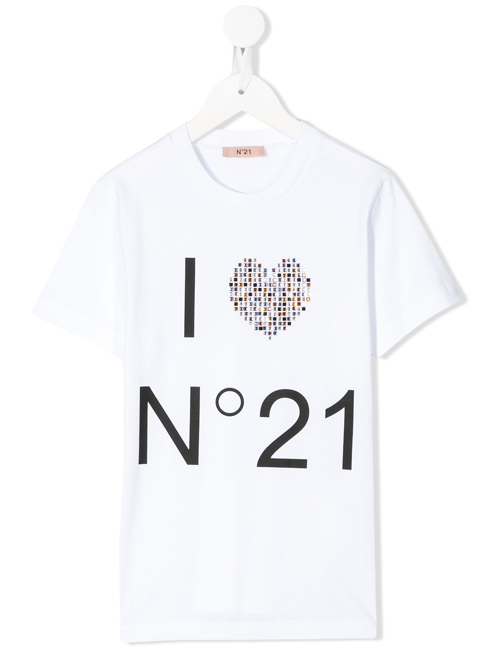 фото Nº21 kids embellished heart t-shirt