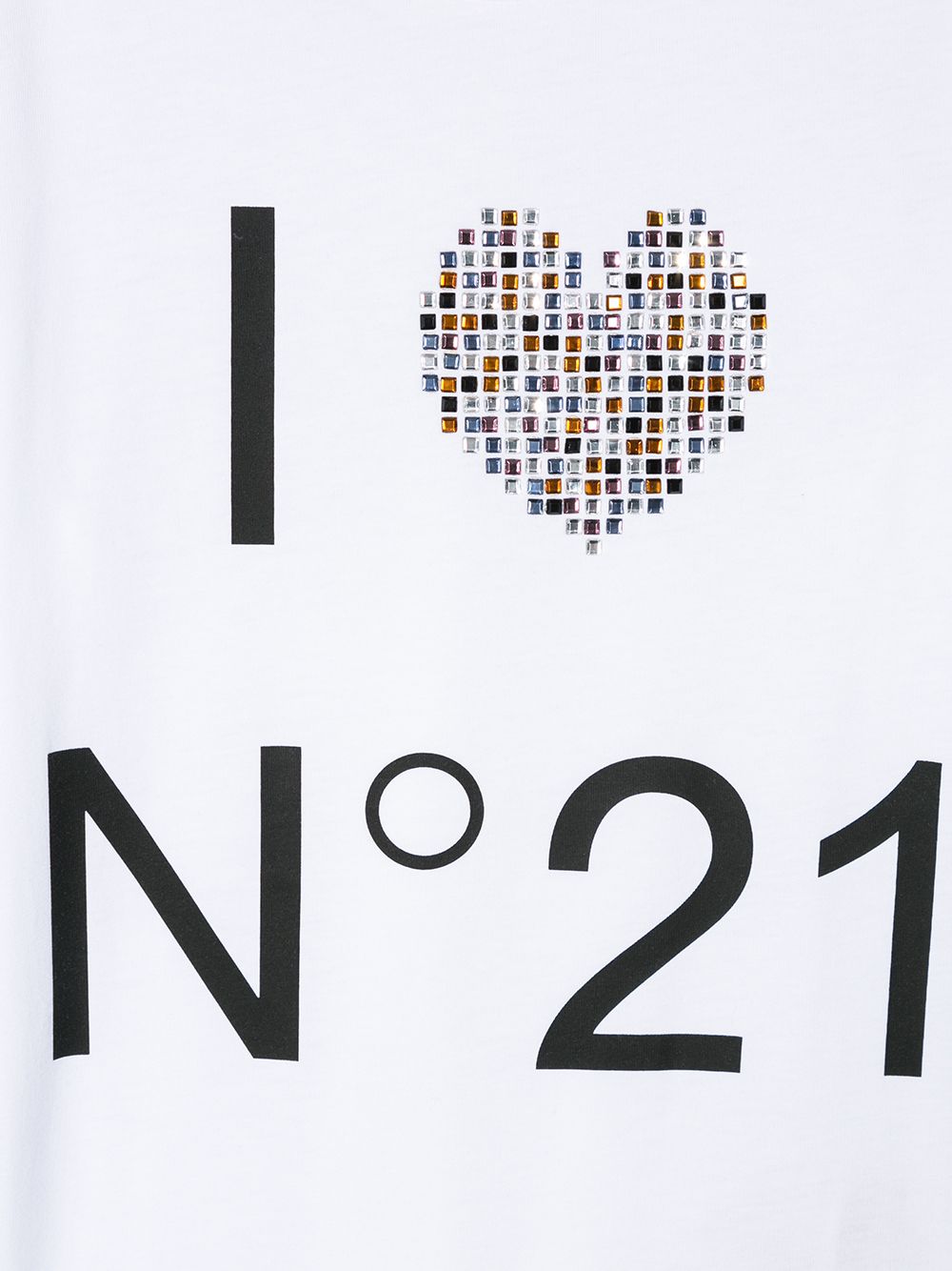 фото Nº21 kids embellished heart t-shirt