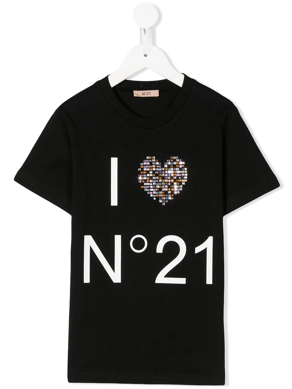 фото Nº21 kids embellished heart t-shirt