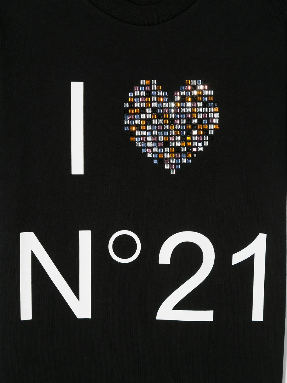 фото Nº21 kids embellished heart t-shirt