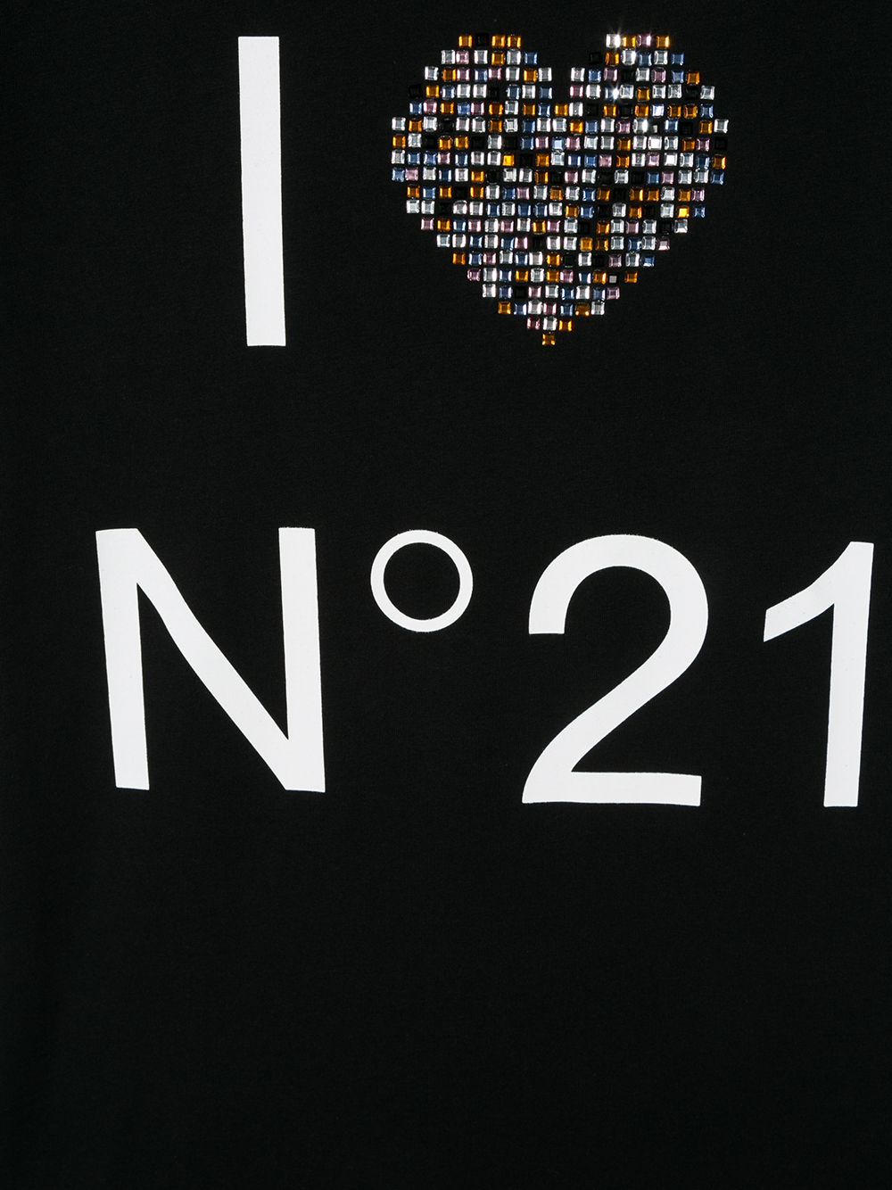 фото Nº21 kids teen embellished heart t-shirt