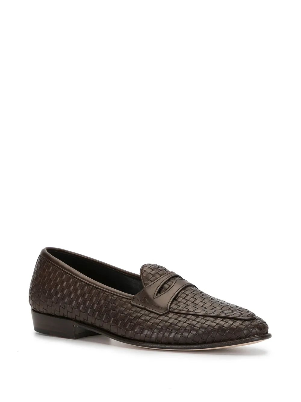 фото Baudoin & lange classic penny woven loafers