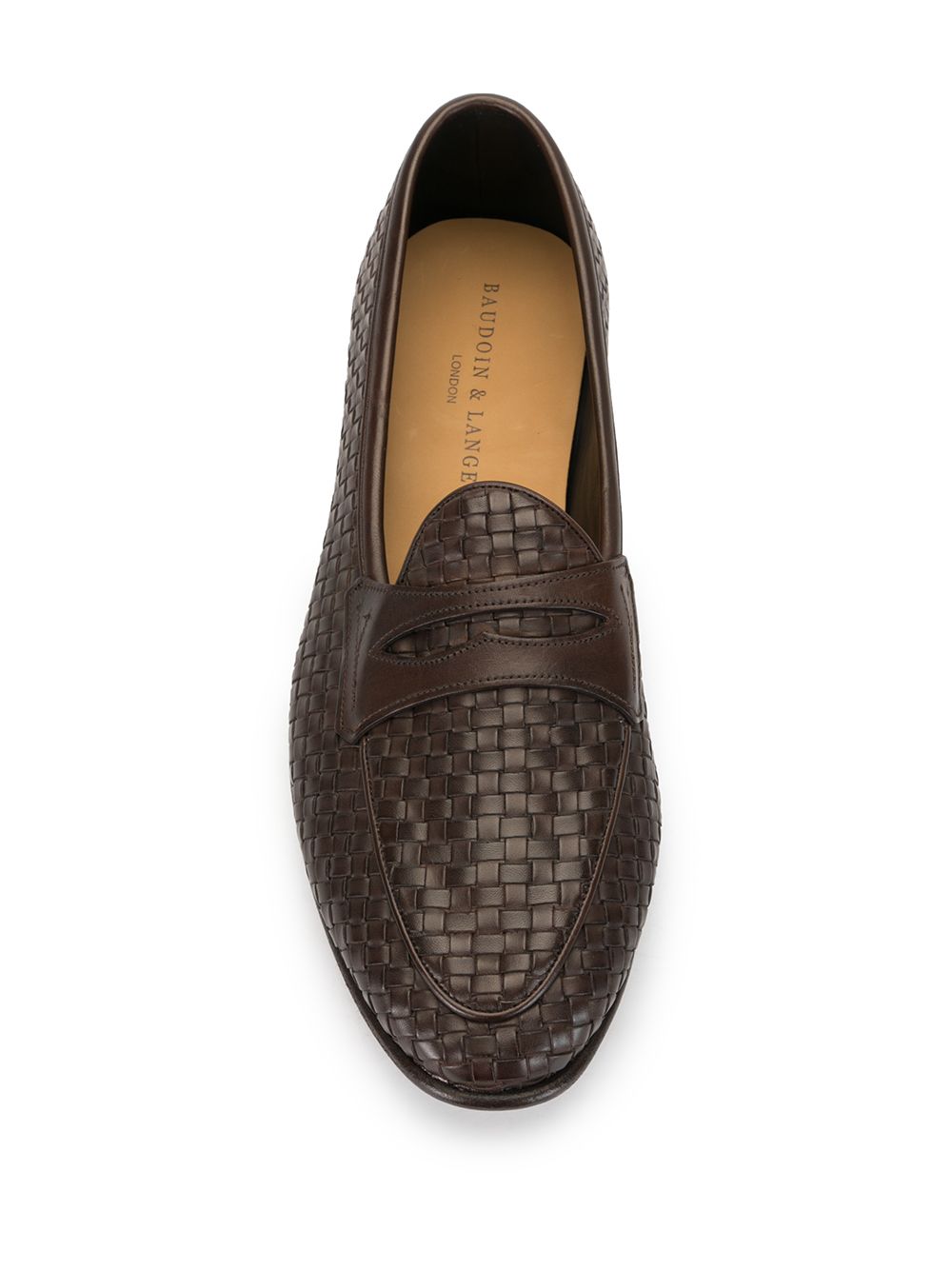 фото Baudoin & lange classic penny woven loafers