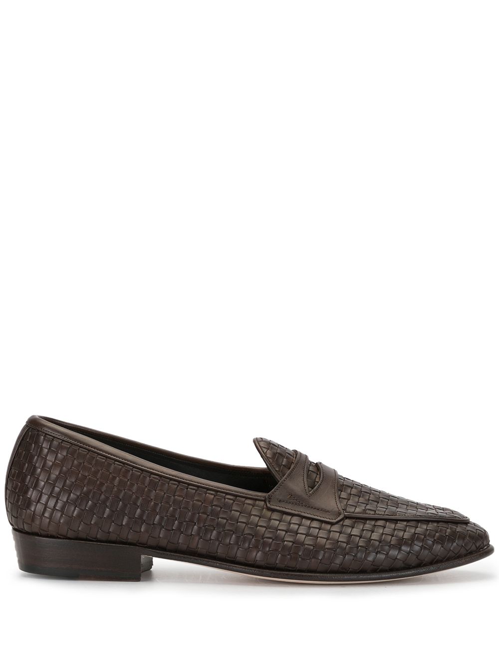 фото Baudoin & lange classic penny woven loafers