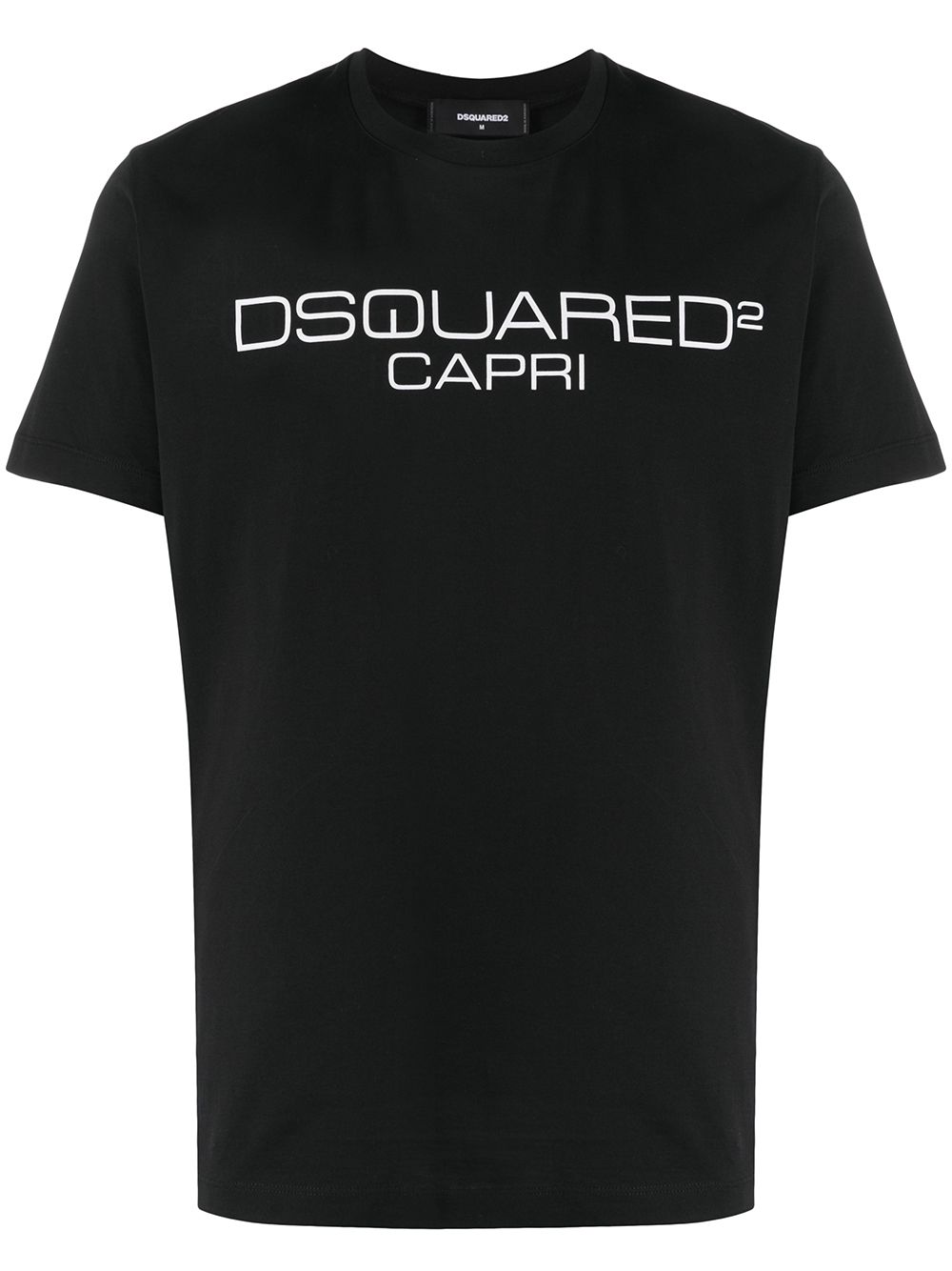 Dsquared2 Capri Logo Print T-shirt In Black