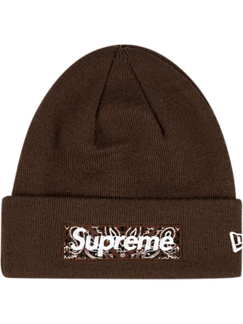 Supreme x New Era logo beanie