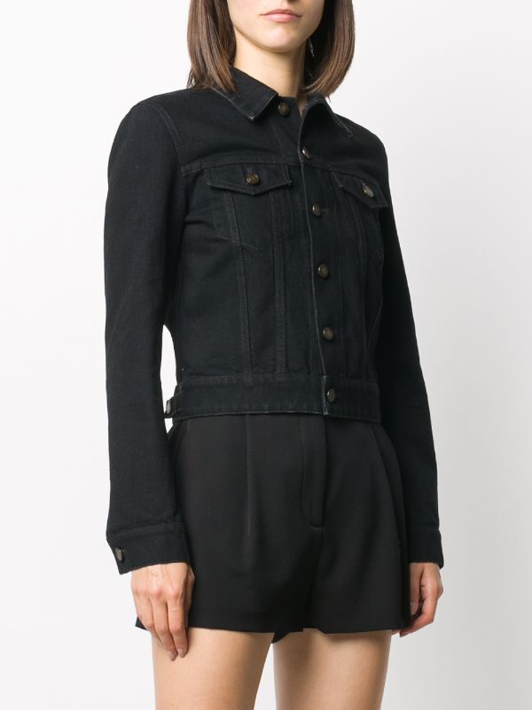 Saint laurent hot sale denim jacket black