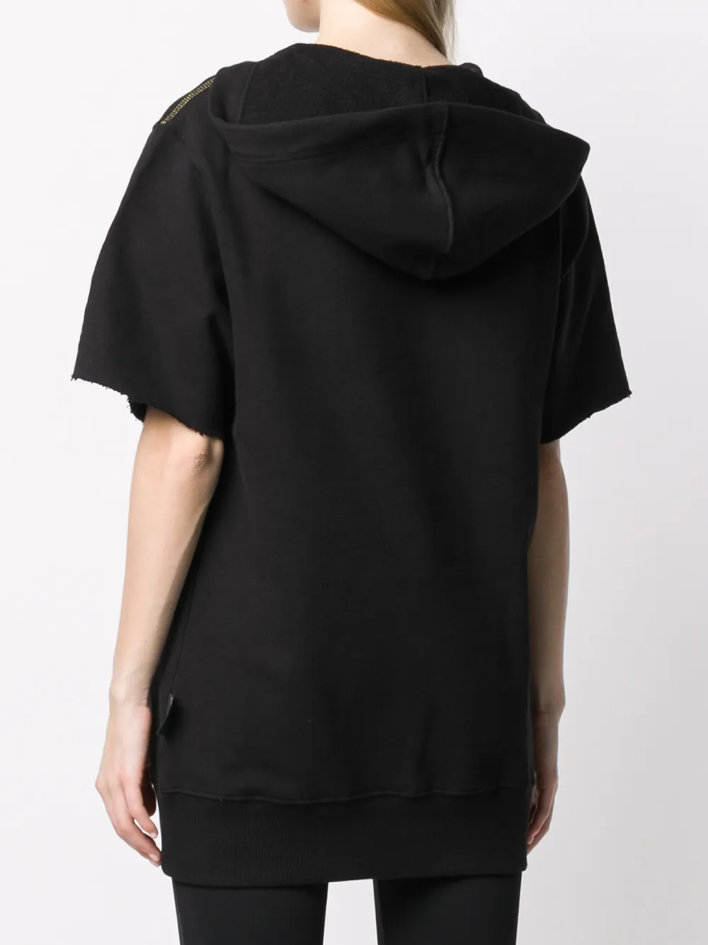 Versace Jeans Couture Hoodie met mesh vlak Zwart