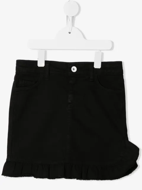 MSGM Kids falda de mezclilla con volantes