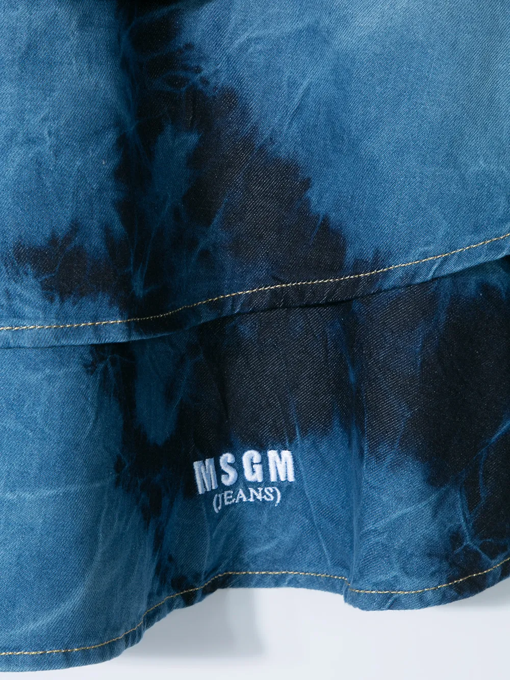  Msgm Kids Falda Con Estampado Tie-dye - Azul 