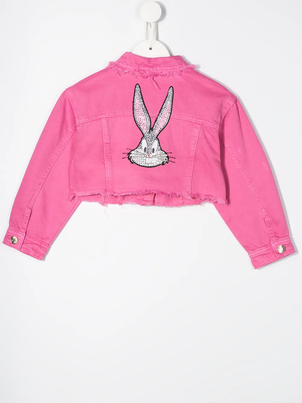 Monnalisa Cropped spijkerjas - Roze