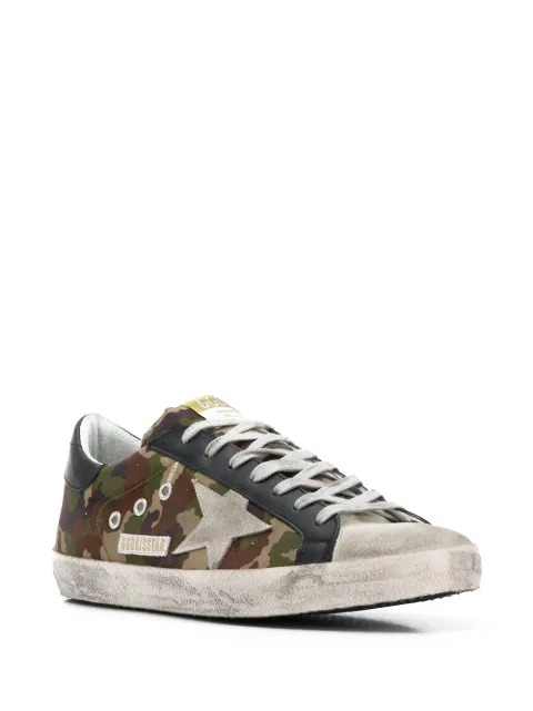 golden goose superstar camouflage print sneakers