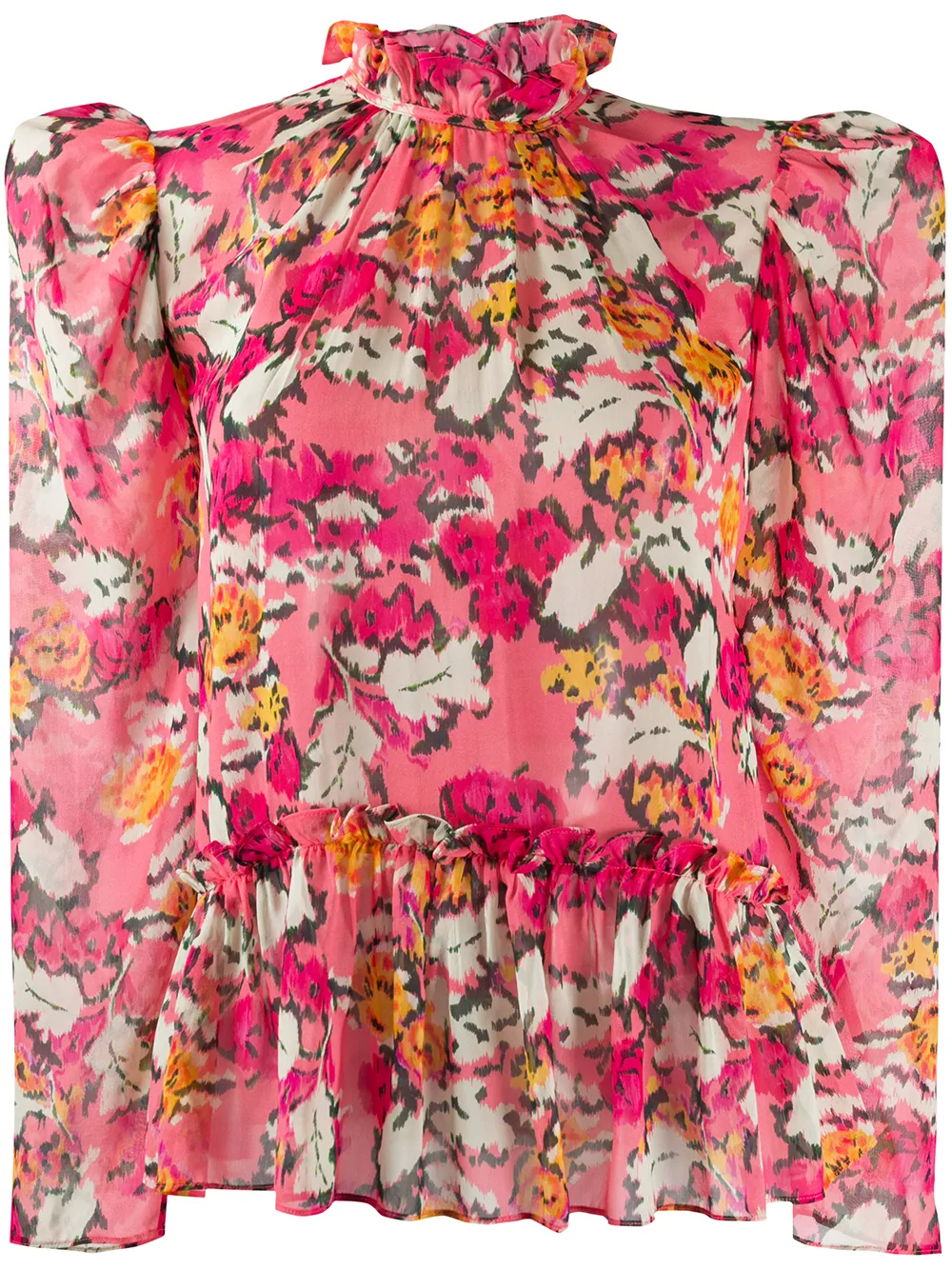 

Saloni blusa con estampado floral - Rosado