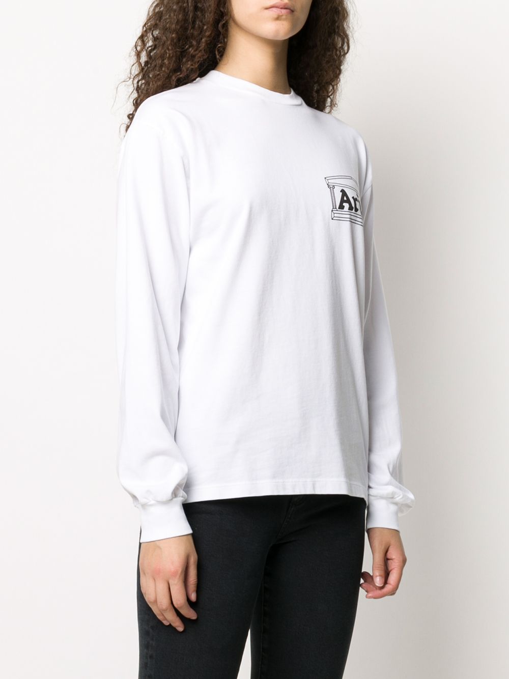 фото Aries logo print long-sleeved t-shirt