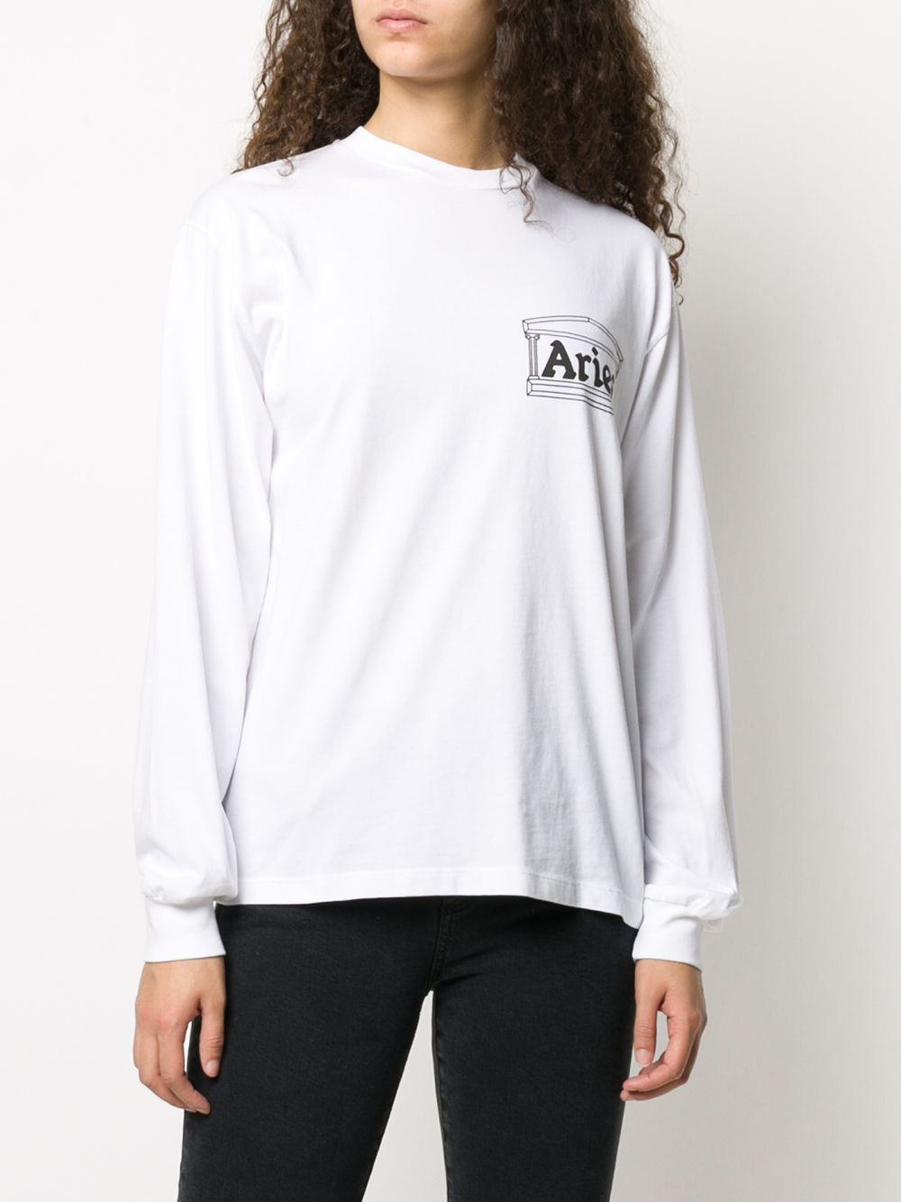 фото Aries logo print long-sleeved t-shirt