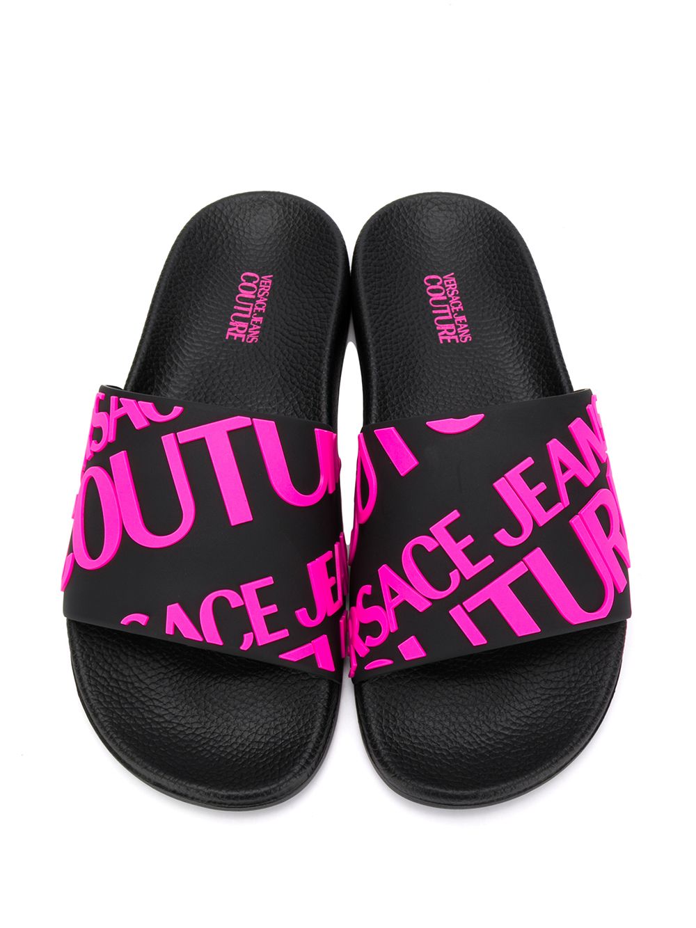 фото Versace jeans couture flat logo slides