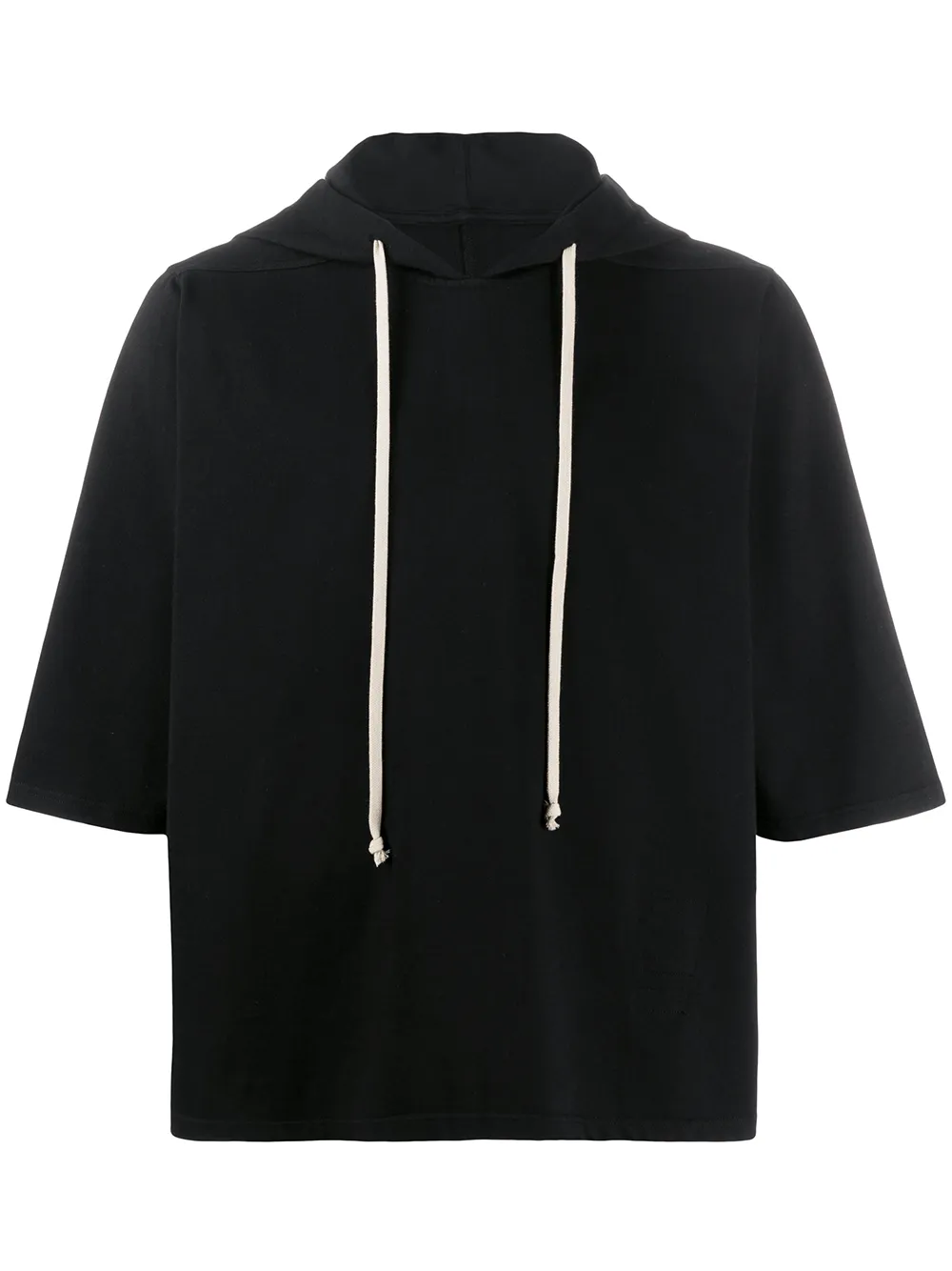 RICK OWENS DRKSHDW OVERSIZED HALF-SLEEVE HOODIE