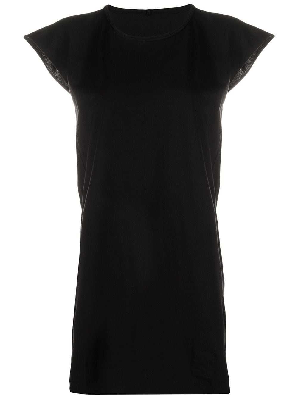 Rick Owens Drkshdw Cap-sleeved Longline T-shirt In Black